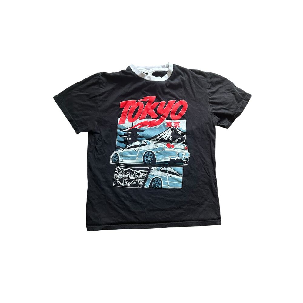 Men’s Return to Sender Tokyo JDM Ringer Tee - Nissan Skyline Black/White Small